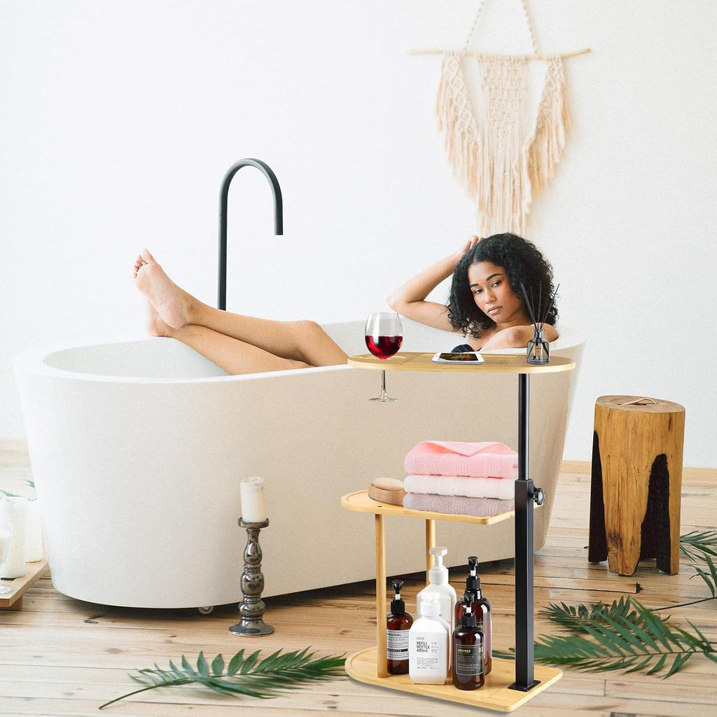 Bamboo Bathtub Rack for Bathroom and Living Room